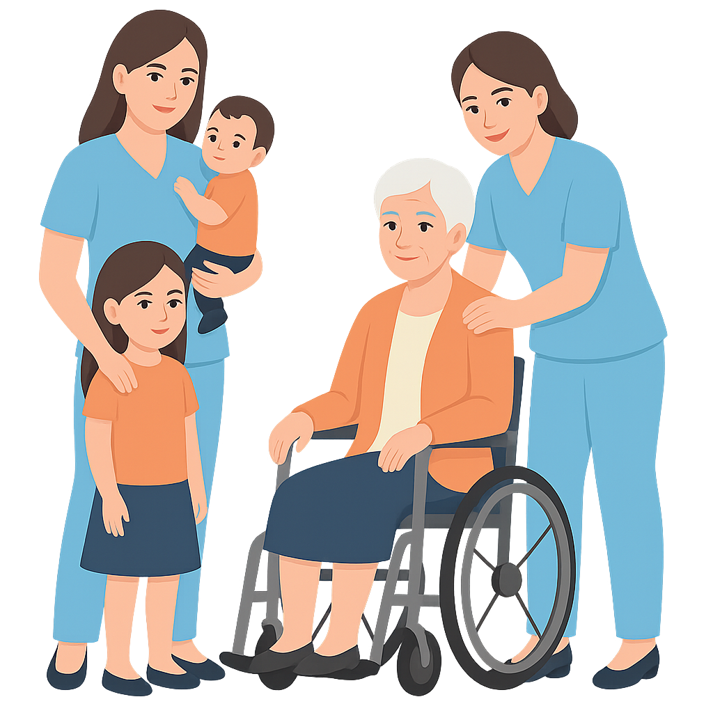 خدمات رعاية اطفال ومسنين